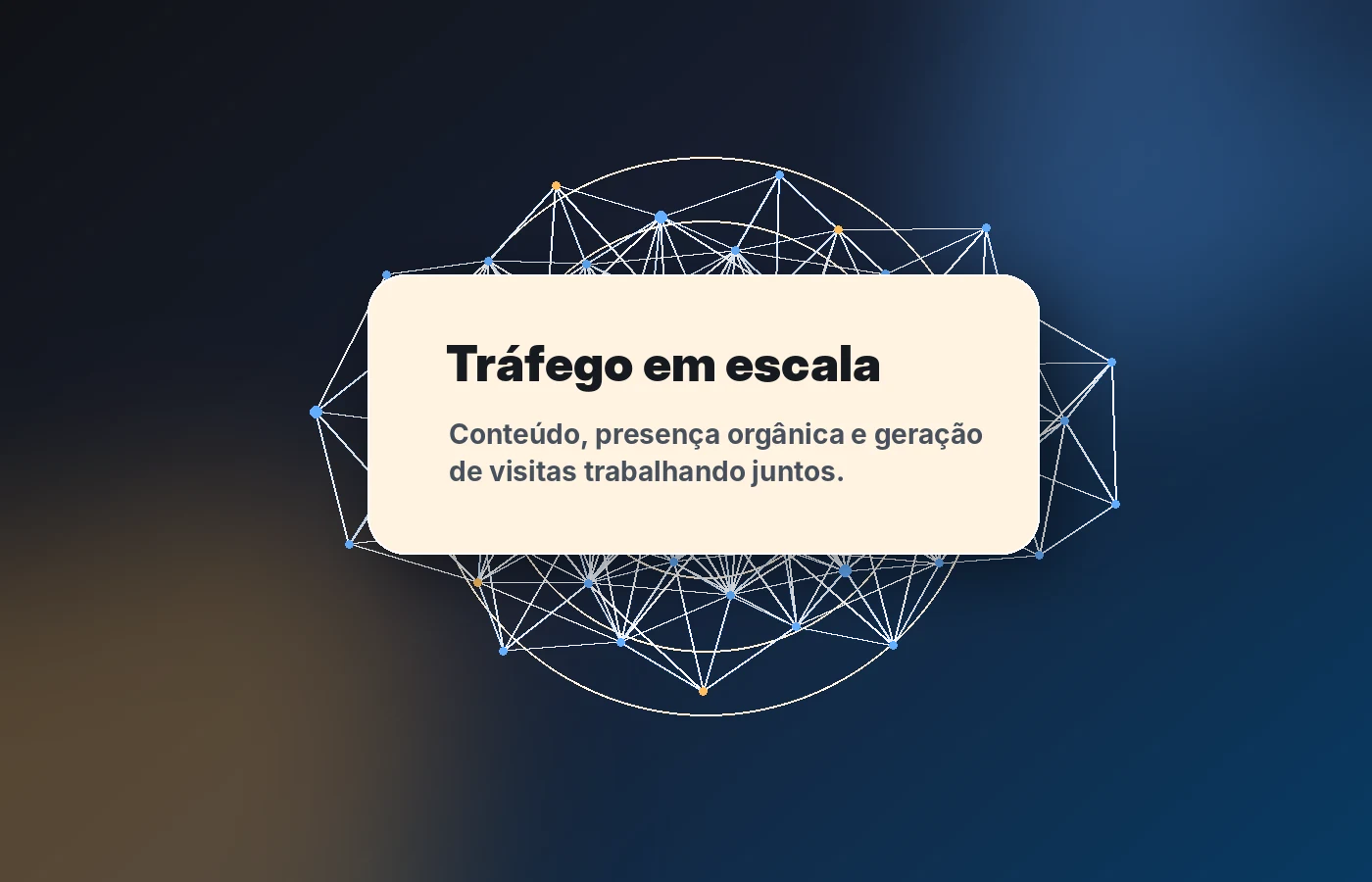 Rede digital representando tráfego massivo em sites e páginas online